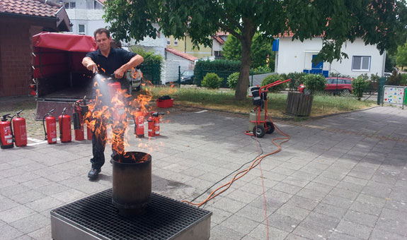 Einweisung und Handhabung für Handfeuerlöscher