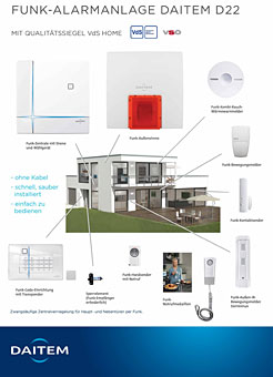 Funk-Alarmanlage DAITEM D22 Funk-Alarmanlage DAITEM D22