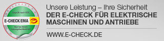 E-Check ist das anerkannte Prüfsiegel für elektrische Installation und Geräte