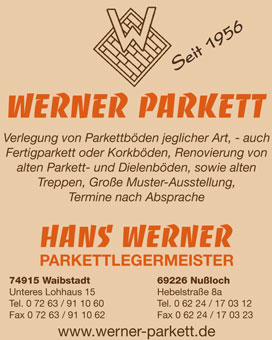 Verlegung von Parkettböden jeglicher Art Verlegung von Parkettböden jeglicher Art