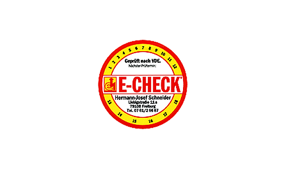 Wir sind zertifizierter E-Check Betrieb