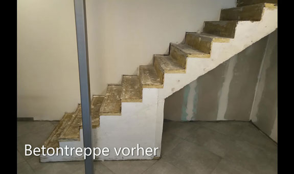 Betontreppe vorher