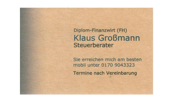 Steuerberater Klaus Großmann