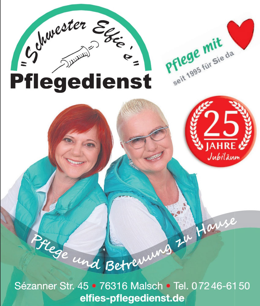 Schwester Elfie's Pflegedienst GmbH in Malsch Kreis Karlsruhe - Logo