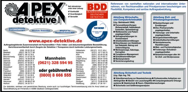 Bild 1 Detektei Apex Detektive GmbH Mannheim in Mannheim