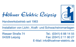 Höhner Elektric Leipzig Elektrohandwerk in Leipzig - Logo